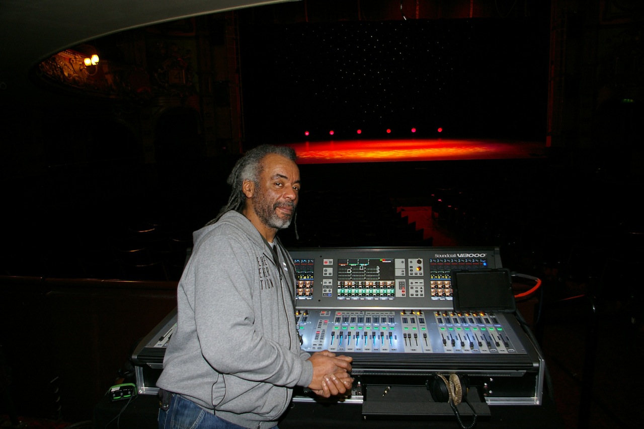 Technical manager Othman Read with the new desk