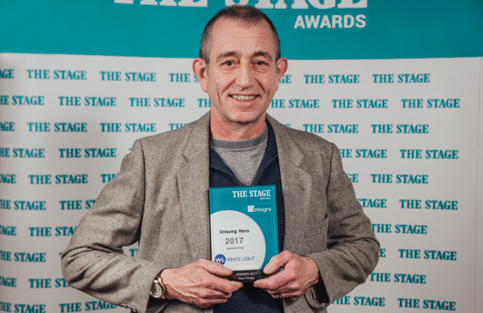 The Unsung Hero Award was won by the Old Vic’s Stage door manager, Ned Seago (photo: David Monteith-Hodge)