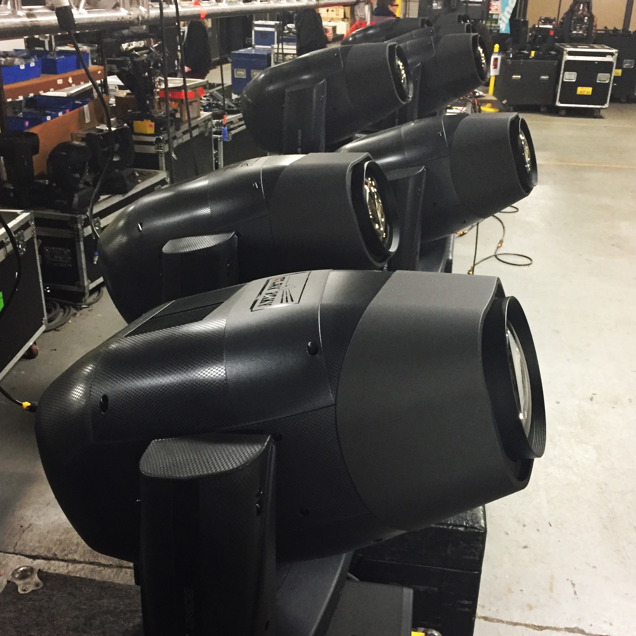 The fixtures are currently being installed in the lighting design of a large-scale, multi-national tour