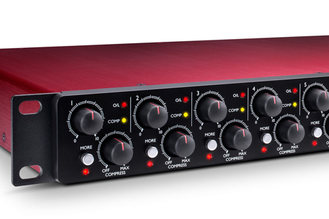 Both OctoPres provide phantom power throughout and accurate five-segment LED metering