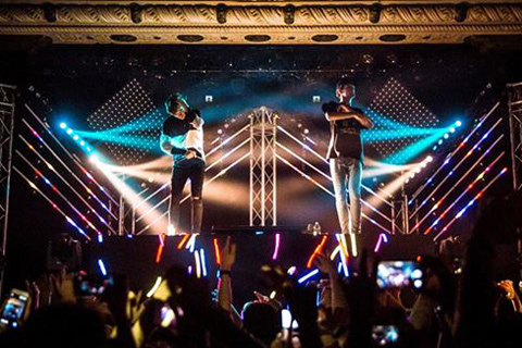 The lightshow on the group’s 21-city tour is powerful, evocative and very approachable