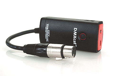 The DMXcat works with both Android and iPhones, and is available from City Theatrical dealers worldwide