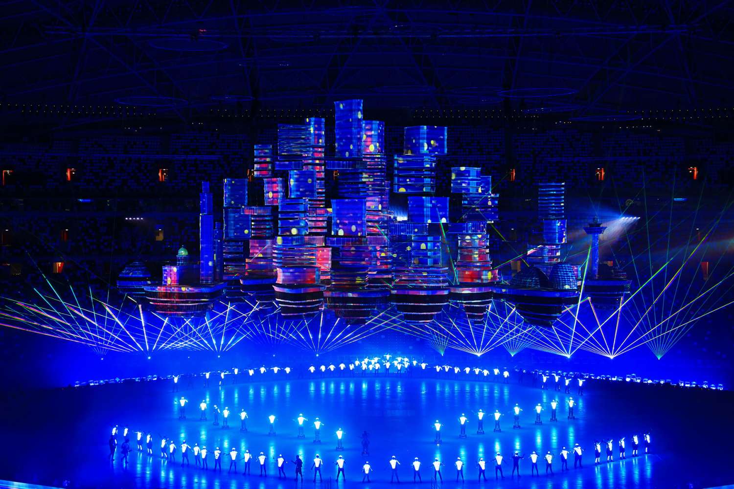 The magnificent spectacle leaned heavily on audio, lighting and video technology