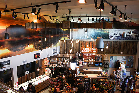 The four-storey structure gives visitors stunning views of the Rocky Mountains