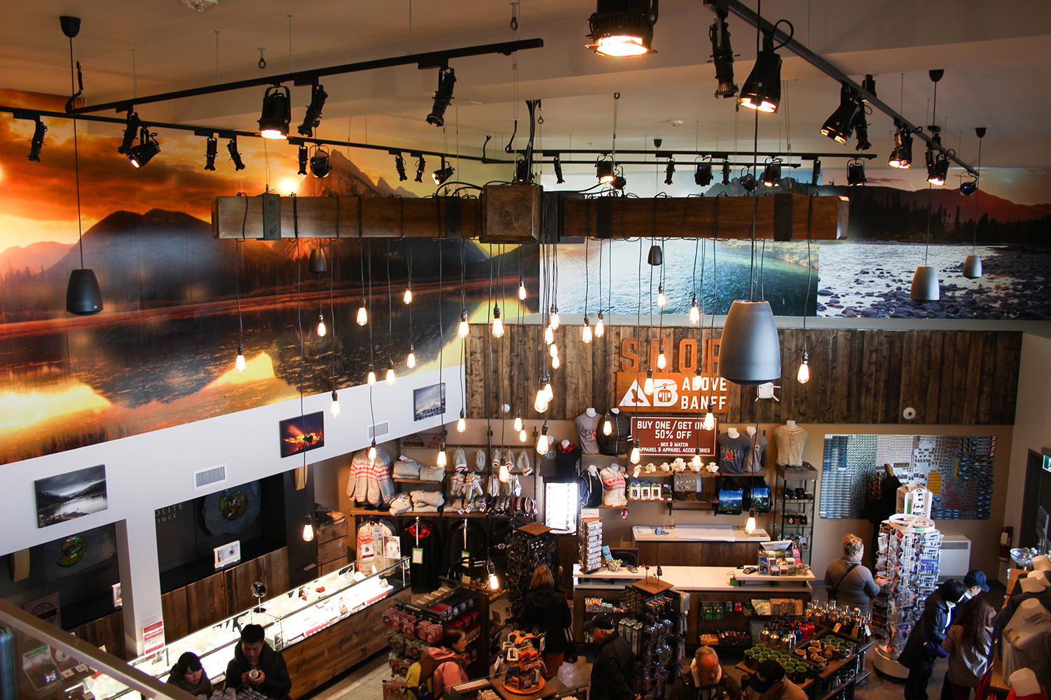 The four-storey structure gives visitors stunning views of the Rocky Mountains