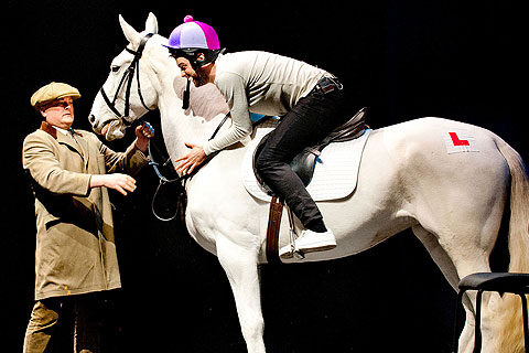 Jack Whitehall arrives on stage on Cruise