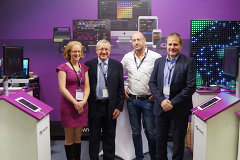 Pictured at ISE2017 - VP sales manager Zoë Castle, EP managing director Miguel Mezquita, VP key account manager Maarten Donath and EP director commercial Pere Castro
