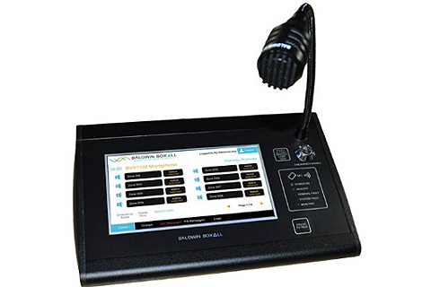 On show at Firex will be the touchscreen microphone, operated via PIN code or NFC, enabling user recognised functionality