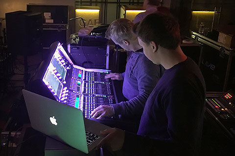 Elwin Dorlas at FOH with dLive in the 3FM studio