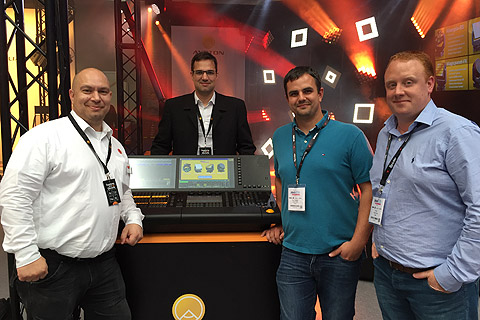 Thor Andre’, Ambersphere technical sales, Rene Berhorst, MA product manager Marc Callaghan and Kris Box from Liteup Events