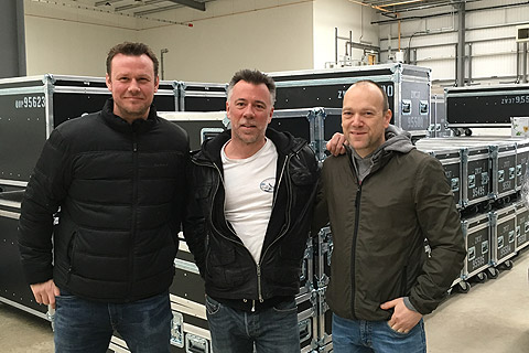 Christie Lites Coventry team: Andy Strachan, Andy Mitchinson and Roy Hunt.