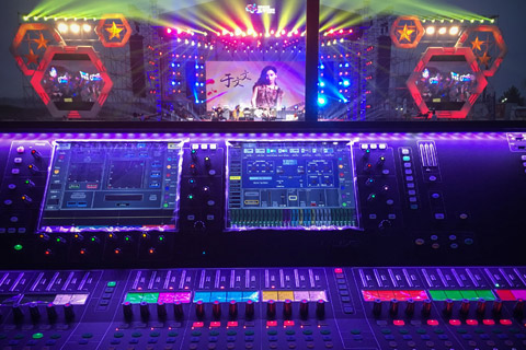 The dLive at FOH at the Shijiazhuang Festival