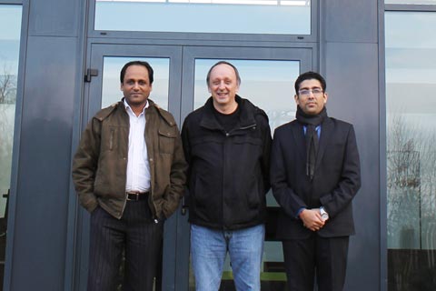 Harisha GN, business head of PA department at Yamaha Music India, with Denis Baudier international sales director Nexo