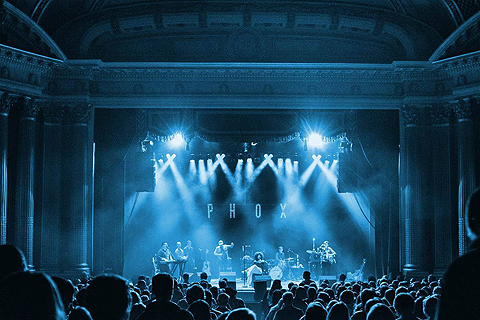 Intellasound’s Kara rig in action at the Al. Ringling Theatre in Baraboo, Wisconsin for the final show of Phox’s Goodbye, For Now tour