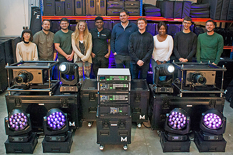 Some of the Maestra London team with elements of their new equipment