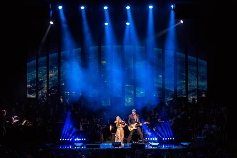 Supporting this eclectic concert is a lightshow created by Michael Stiller of upLight