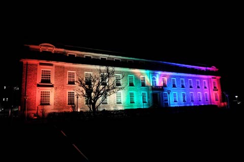 e-Luminate Cambridge Festival – Shire Hall (photo courtesy Cambridge Live)