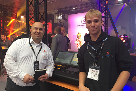Thor Andrè of Ambersphere Solutions & Elliott Mountford of EMLD at PLASA 2016