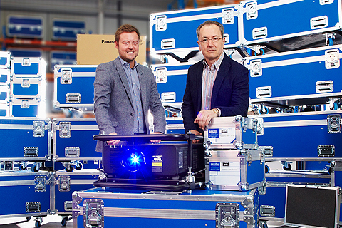 Tony Molloy of Panasonic oversees the delivery with Andrew Ellerby of Saville