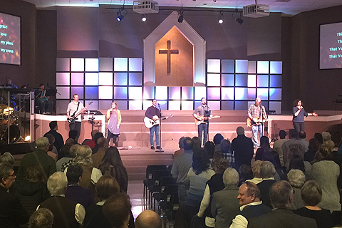 The lighting rig features Chauvet Professional COLORado fixtures