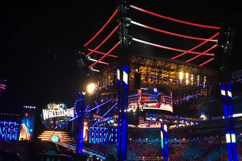 The giant ring was a befitting symbol for the wrestling giants competing in this epic showdown