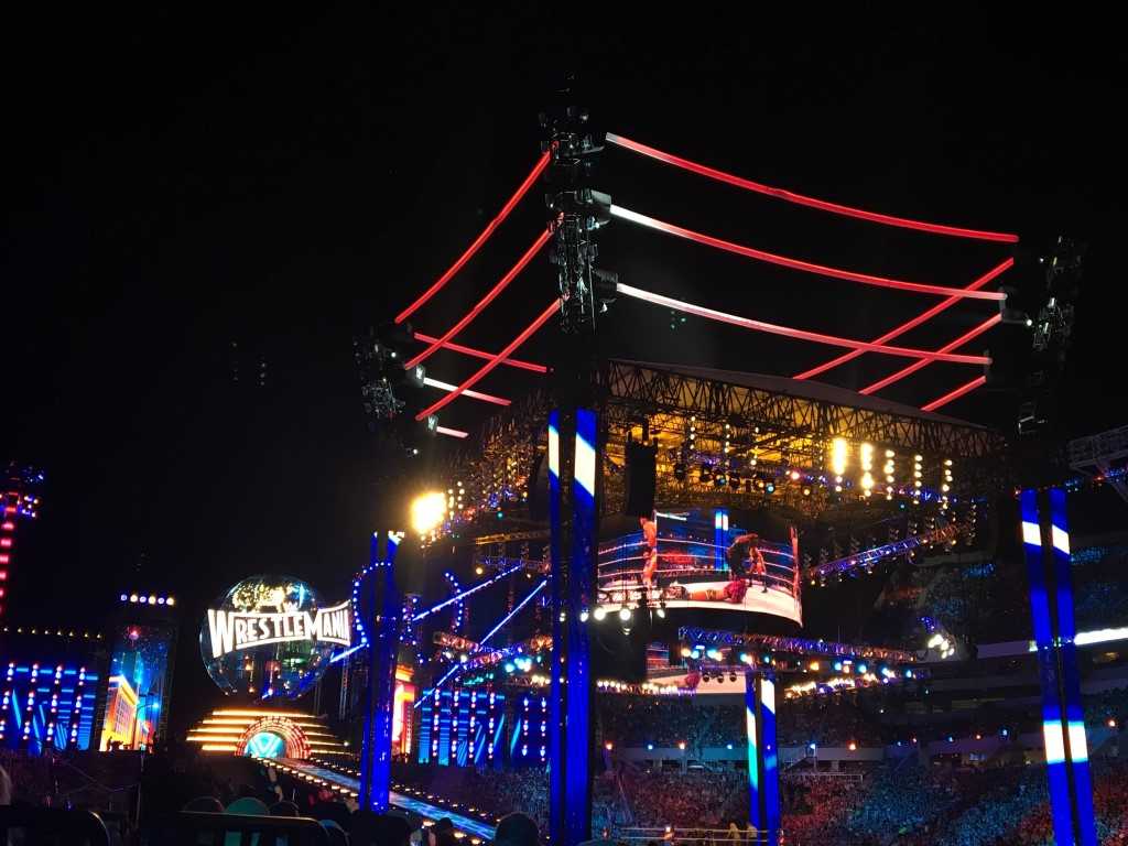 The giant ring was a befitting symbol for the wrestling giants competing in this epic showdown