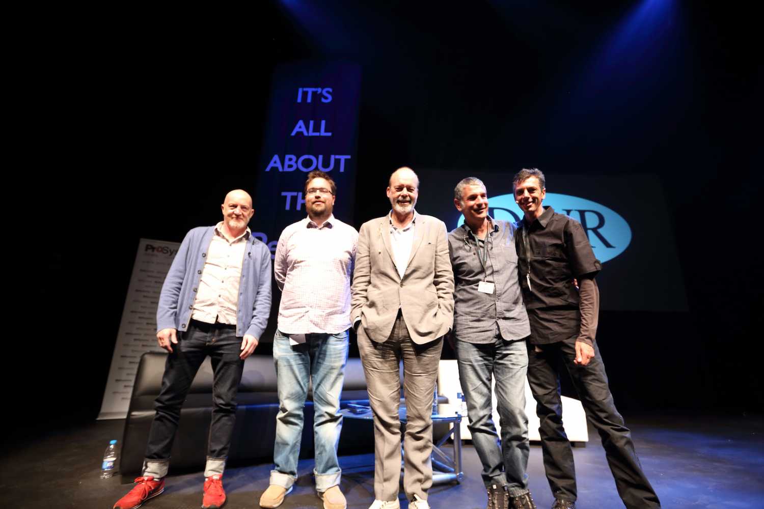 James Sey (Pro-Systems), Roland Greil, Patrick Woodroffe, Ofer Lapid (Gearhouse SA), Duncan Riley (DWR)