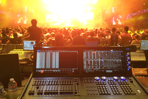 Dave Taylor programmed and controlled the set with the ChamSys MagicQ MQ500 Stadium