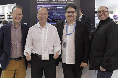 Sébastien Desaever (Sequoia), Luca Giorgi (Powersoft), Guy Vignet (DV2) and Denis Guichard (Sequoia)