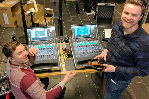Steven Grant Bishop (monitors for Sondre Justad), and Jonas Kristoffersen Alfhei (FOH for Kitfai and BAYA).