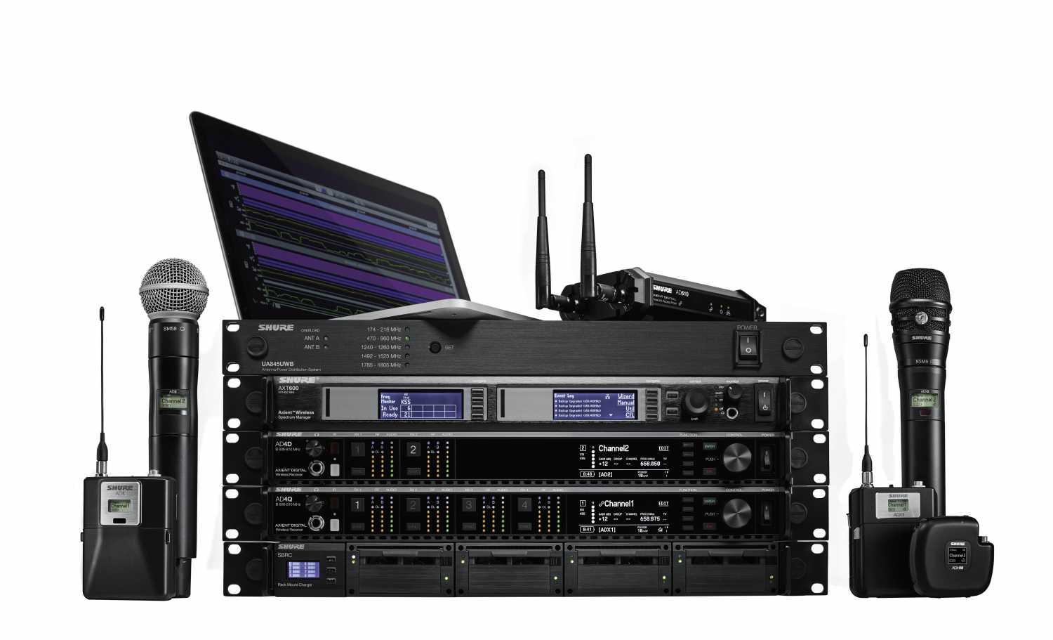 The mainstay of Shure’s booth will be the new Axient Digital wireless system