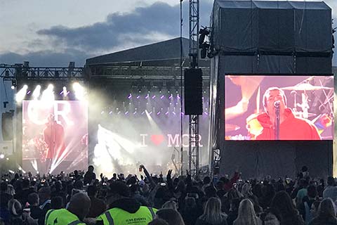 The Old Trafford concert was broadcast live by the BBC