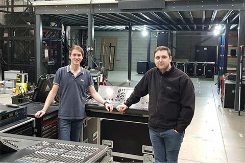 Adam Taylor (left) and John Redfern - project managers from tube uk engaged in the MIF prep