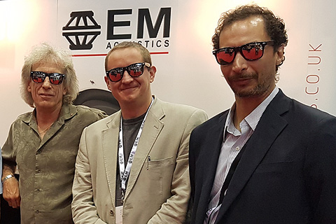 Bill Coons, director Contact Distribution; Ed Kinsella, technical director, EM Acoustics; Jim Shearing, president, EM Acoustics North America