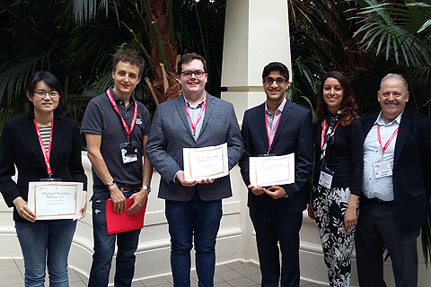 2016 Michael Award winners: Sana Yamaguchi, the ALD’s Sean Gleason, Rory Beaton, Jai Morjaria, lighting designer Prema Mehta, and Mark Jonathan, deputy chairman of the ALD