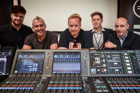 Yamaha Commercial Audio's Tim Bamber, Subfrantic's Sean Murphy and Steve Davies, Yamaha's Alex Warren and Terry Murphy