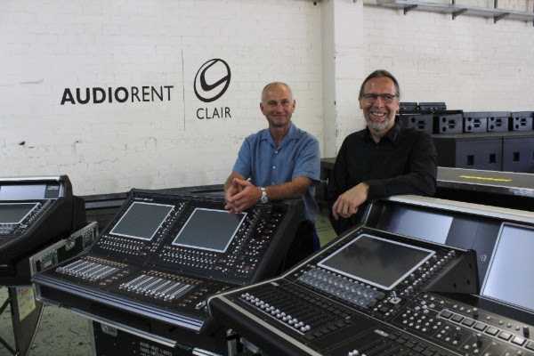 Jürg Hügin, founder and president of AudioRent Clair (left) with CEO Toni Scherrer