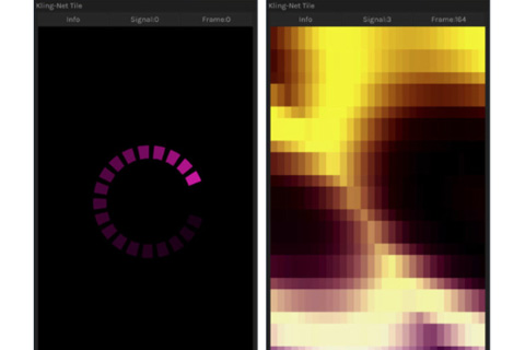 The Kling-Net Tile app converts your smartphone or tablet into a LED tile