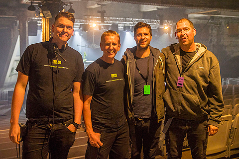tube’s Liam McShane, Melvyn Coote and Martin Wallace with sound designer Daniel Meir (photo: Louise Stickland)