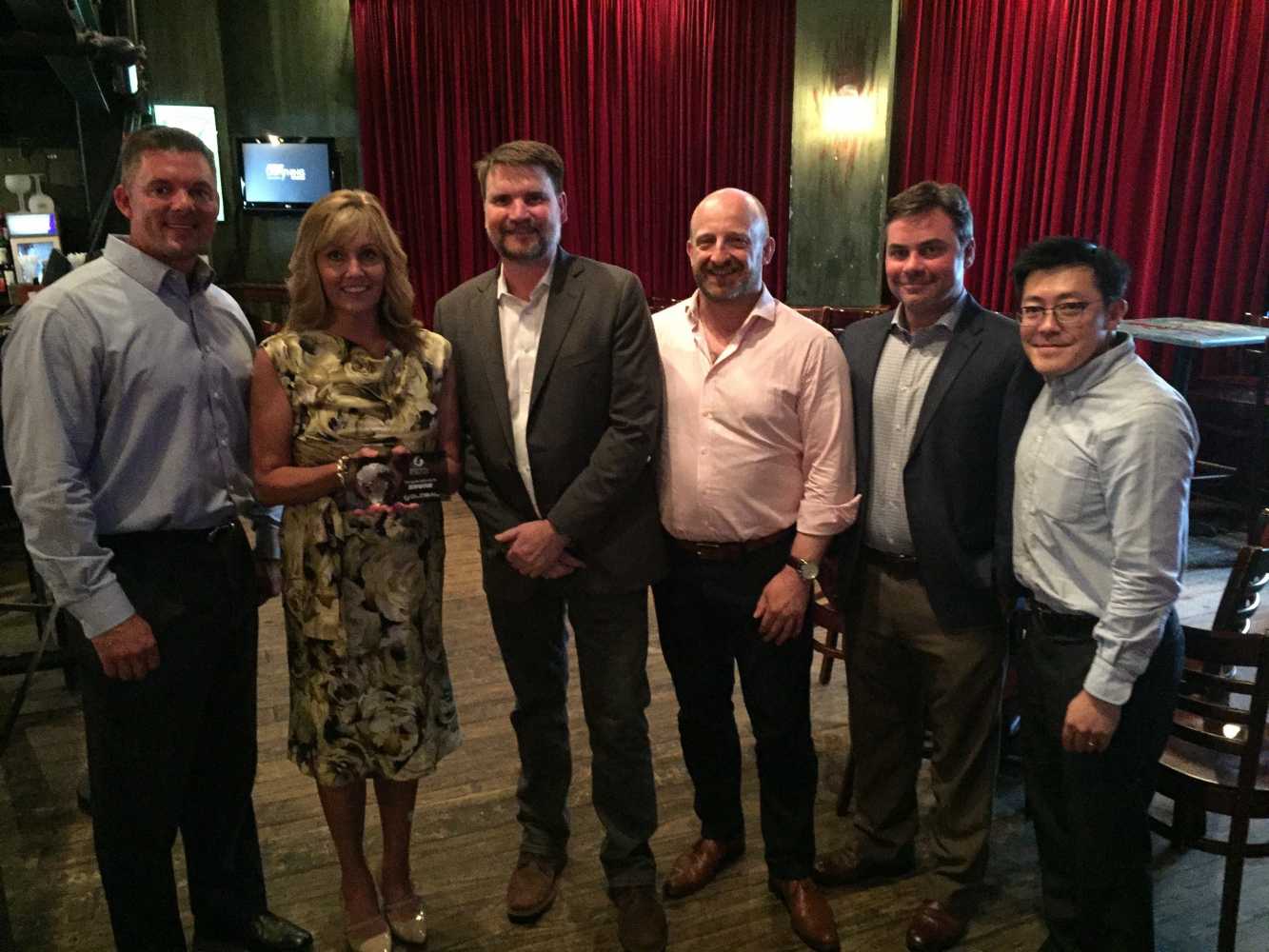 Tim Penny, Whitlock Group; Chris Schyvinck, Shure; John Bailey, Whitlock Group; Peter James, Shure; Jim Schanz, Shure and Andy Wan, Shure