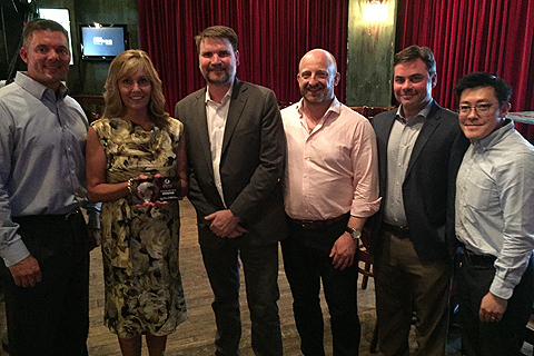 Tim Penny, Whitlock Group; Chris Schyvinck, Shure; John Bailey, Whitlock Group; Peter James, Shure; Jim Schanz, Shure and Andy Wan, Shure