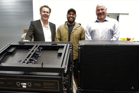 Greer Compston of Direct Imports, Forge Audio's Marc Benedict & James Ritter of Adamson Systems Engineering