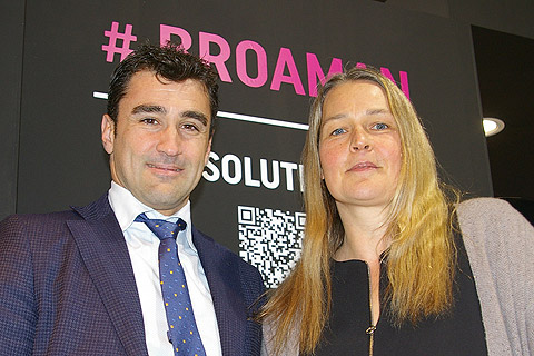 BroaMan MD Tine Helmle, with Luca Catalano, CEO, Communication Video Engineering (CVE)