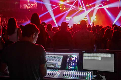 Jason Decter, front of house engineer for Blink 182 for the past eight years