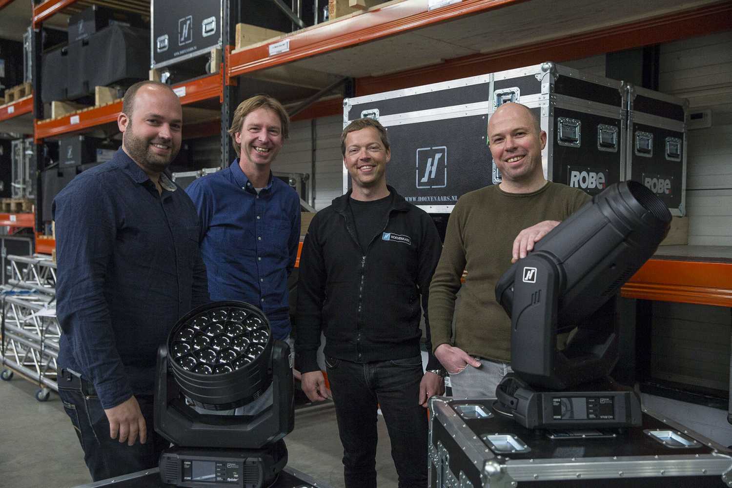 Thijs Marques (Hoevenaars marketing), Jeroen van Aalst (Controllux), Patrick Hoevenaars and co-founder John de Graaf (photo: Louise Stickland)