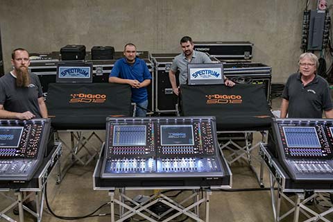 Spectrum Sound’s Chris Biggs, Bobby George, Pete Parenteau and Ken Porter