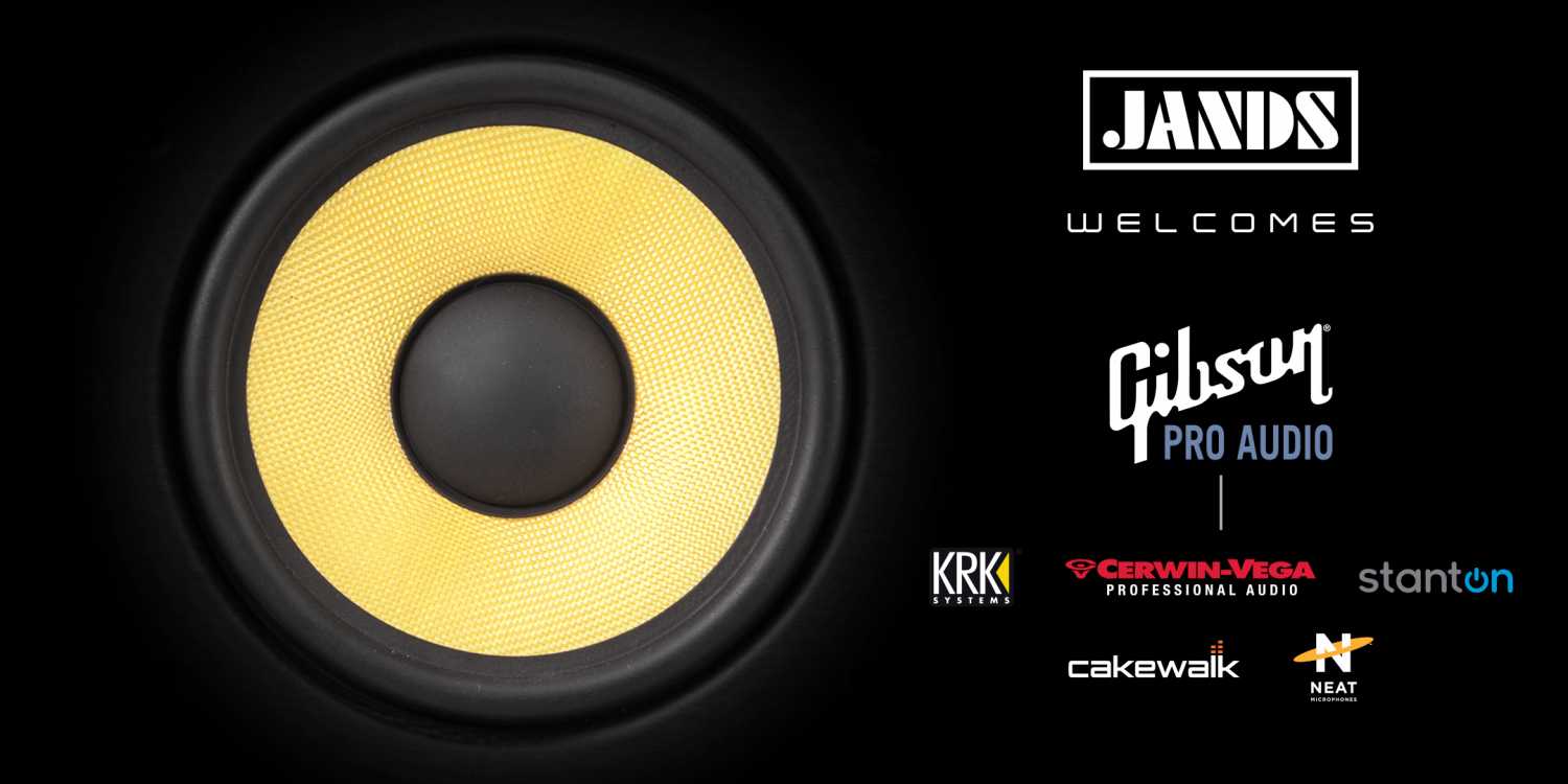 The Gibson Pro Audio brands include KRK, Stanton, Cerwin-Vega, Cakewalk and Neat