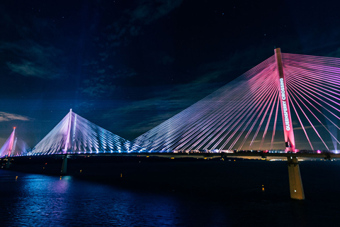 The lighting scheme was designed by event production company JMP Productions (photo: Ryan Buchanan)