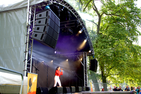 The event was reinforced with an Adamson sound system