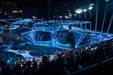 he MTV Video Music Awards was broadcast live from the Forum in Inglewood, California